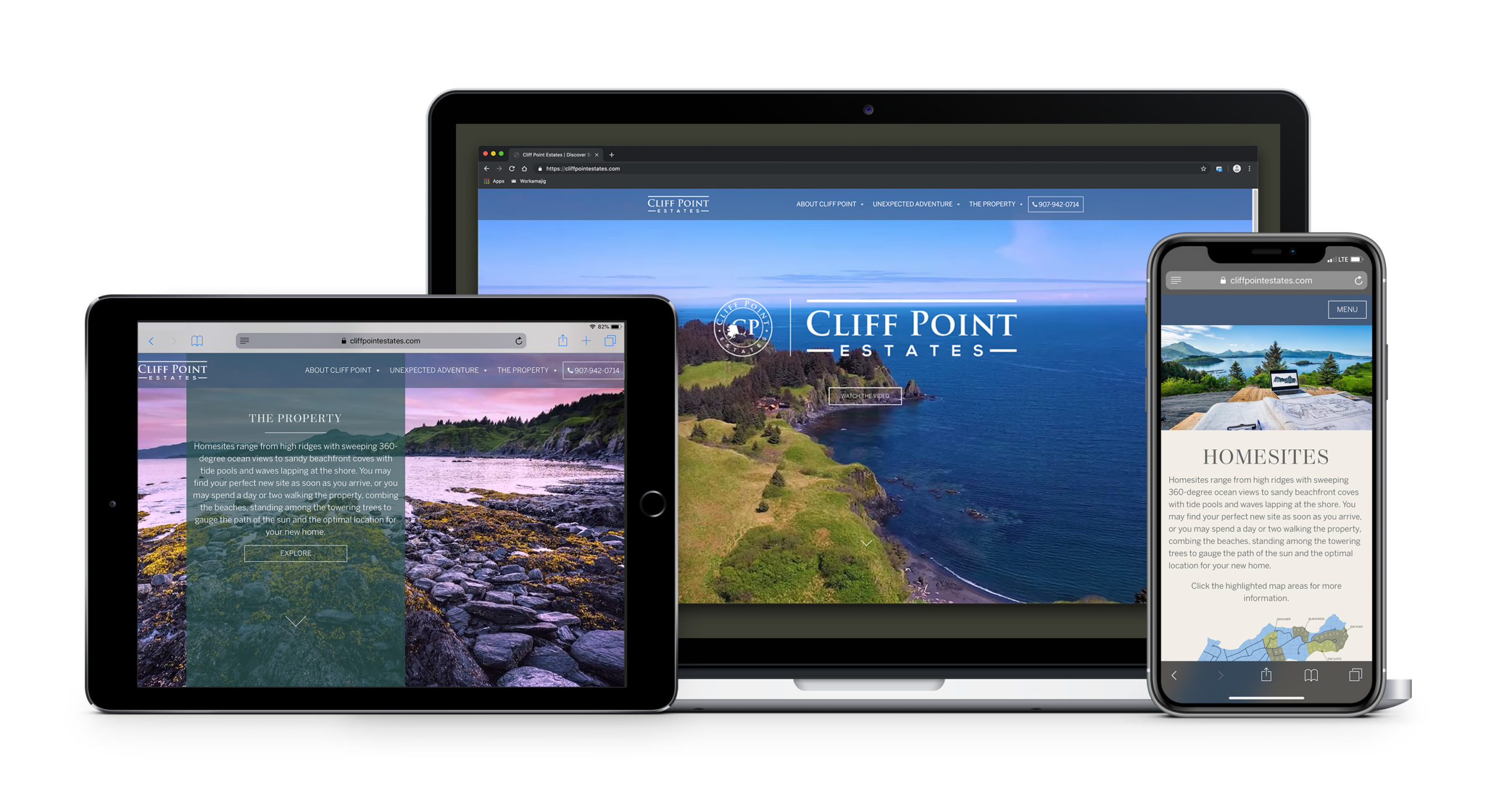 Cliff Point Estates Website Design