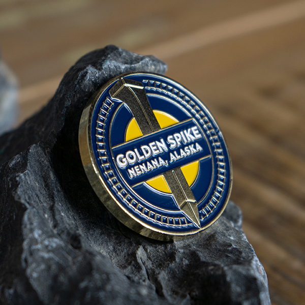 Alaska Railroad Freight Centennial Challenge Coin Back