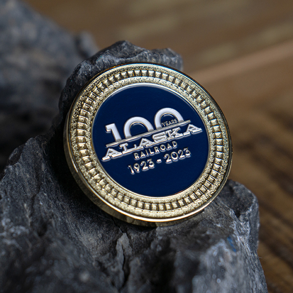 Alaska Railroad Freight Centennial Challenge Coin Front